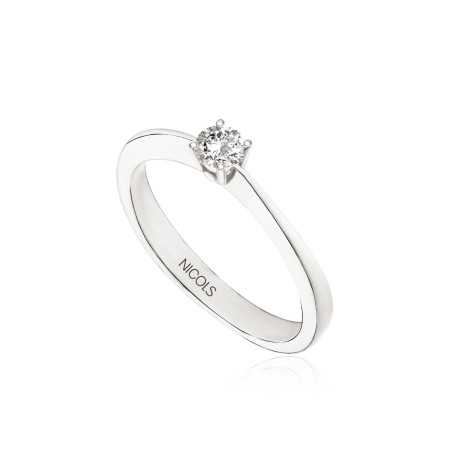 Isabella Engagement Ring White Gold (18kt) with Diamond 0.10-0.50ct