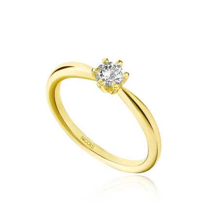 Alexia Engagement Ring Yellow Gold (18kt) with Diamond 0.10-0.50ct