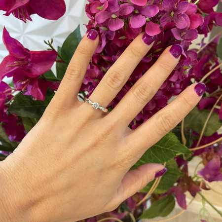 Platinum Jackie Engagement Ring with Diamond 0.10-0.50ct