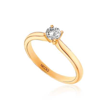 Engagement Ring Elle Rose Gold (18Kt) with Diamond 0.10-0.50ct
