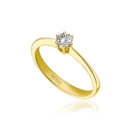Geraldine Engagement Ring Yellow Gold (18Kt) with Diamond 0.10-0.50ct