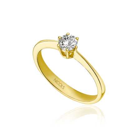 Geraldine Engagement Ring Yellow Gold (18Kt) with Diamond 0.10-0.50ct