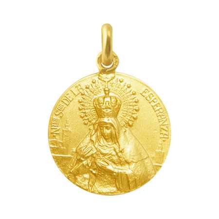 Medalla Virgen Esperanza Macarena 18kt