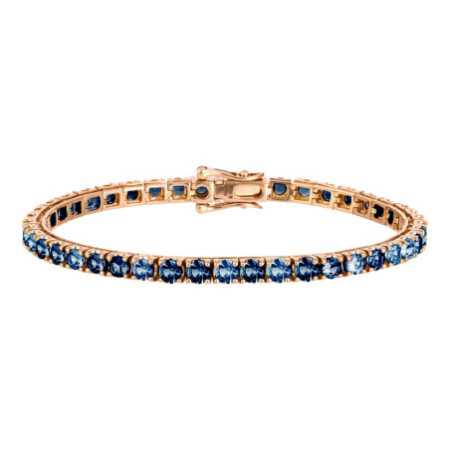 Light Blue Sapphires Bracelet 9.50ct Rose Gold RAINBOW