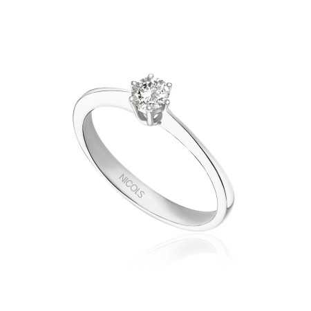 Geraldine Platinum Engagement Ring with Diamond 0.10-0.50ct