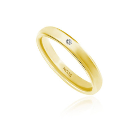 Wedding Ring Talia Yellow Gold 3.0mm Diamond 0.02