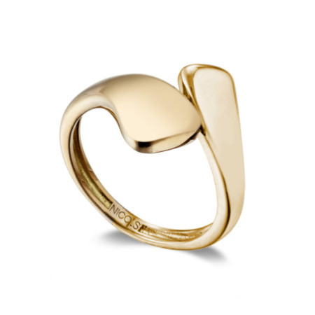Gold Ring Elegance You and Me Concava