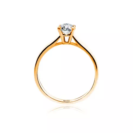 Nancy Engagement Ring Pink Gold (18Kt) with Diamond 0.10-0.50ct