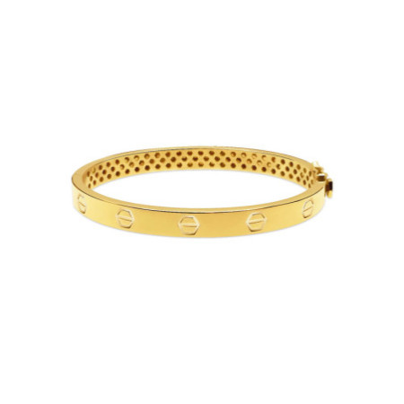 Gold Bracelet Screws Harmony 6mm