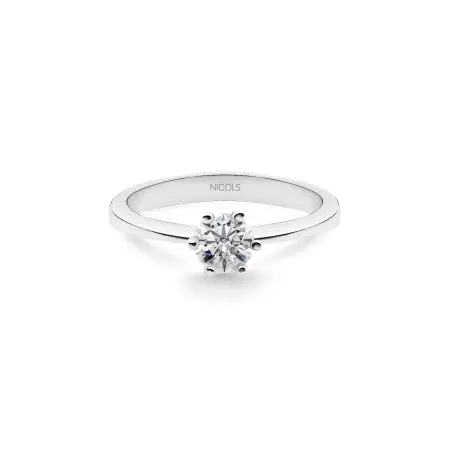 Geraldine Engagement Ring White Gold (18Kt) with Diamond 0.10-0.50ct