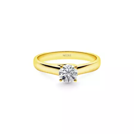 Megan Engagement Ring Yellow Gold (18Kt) with Diamond 0.10-0.50ct