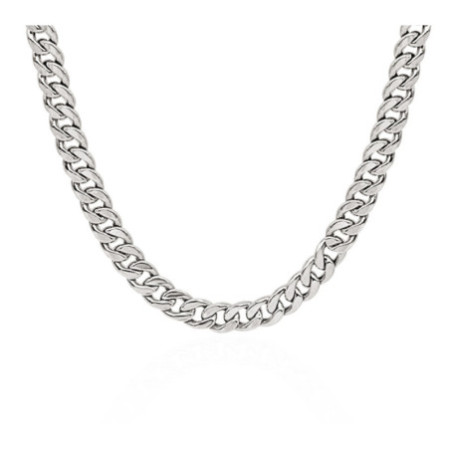 Cuban Chain 40cm Solid White Gold 18kt