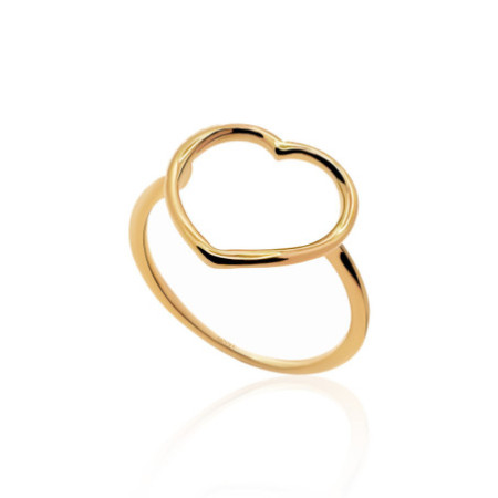 Gold Ring Heart Silhouette
