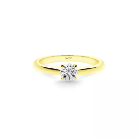 Engagement Ring Elle Yellow Gold (18Kt) with Diamond 0.10-0.50ct