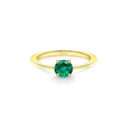 Isabella Emerald Solitaire Ring 0.50ct Yellow Gold