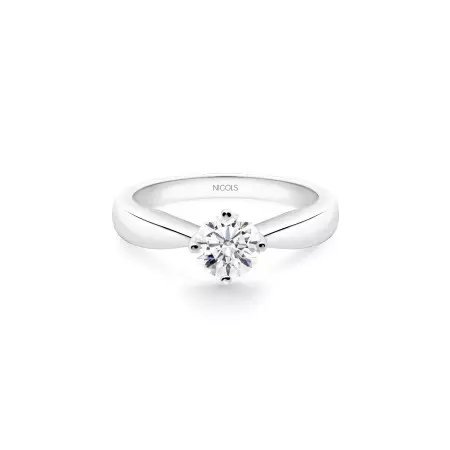 Jackie Twisted Platinum Engagement Ring with Diamond 0.10-0.50ct