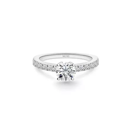 Dafne Engagement Ring White Gold (18Kt) with Diamond 0.30-1.00ct