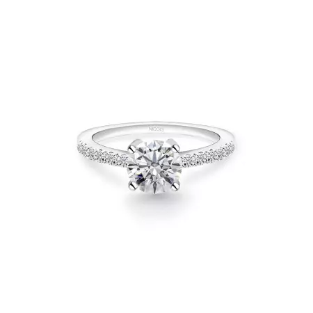 Dafne Engagement Ring White Gold (18Kt) with Diamond 0.30-1.00ct