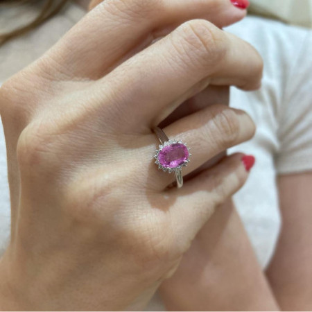 Pink Sapphire Ring Orla Dalia 1.90
