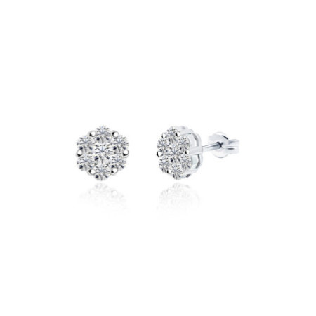 Camellia Diamond Earrings 0.80 White Gold