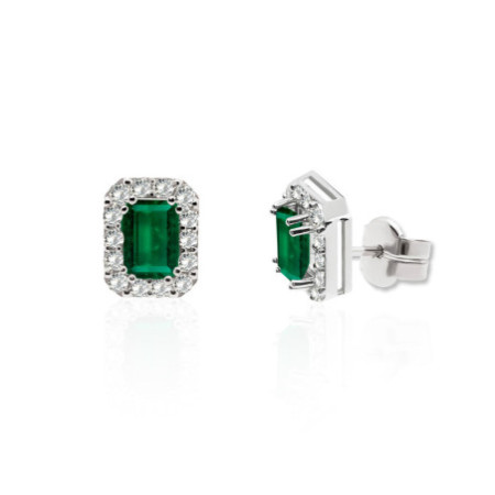 Rectangular Emerald Earrings 1.45Ct Dormilona Sunset Rentangle