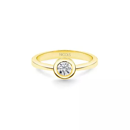 Linda Engagement Ring Yellow Gold (18kt) with Diamond