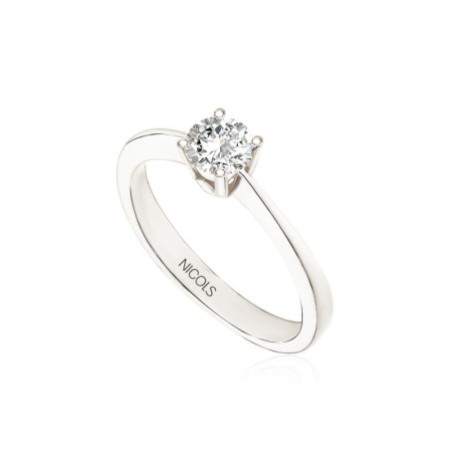 Isabella Engagement Ring White Gold (18kt) with Diamond 0.75ct