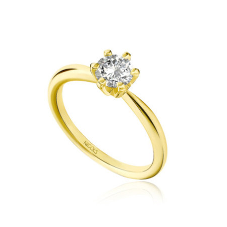 Alexia Engagement Ring Yellow Gold (18Kt) With Diamond 0.75Ct