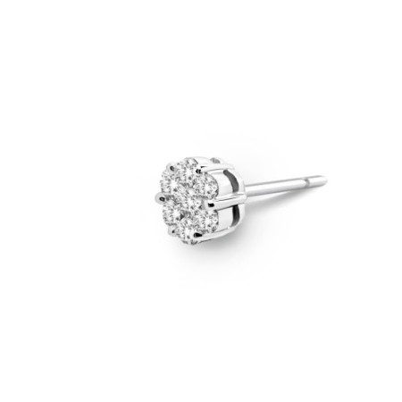 Diamond Piercing Earring Camellia 0.75 Sleeper