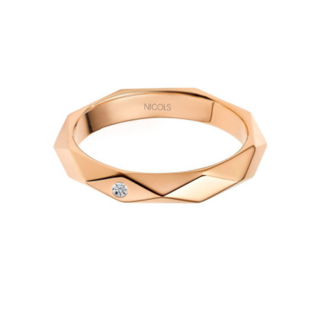 Wedding Rings Rose Gold 40mm BACO Diamond