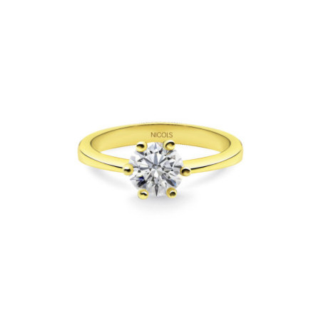 Geraldine Diamond Ring 1.5 Carat Yellow Gold