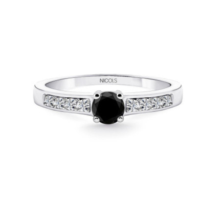Black Diamond Ring 0.36ct AMELIE NOIR