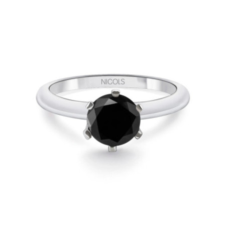 Black Diamond Solitaire Ring Black Power