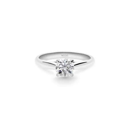 Diamond Ring 0.60 Carats Solitaire Nancy White Gold