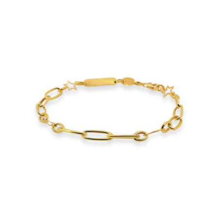 Yellow Gold Women's Slave Bracelet Star