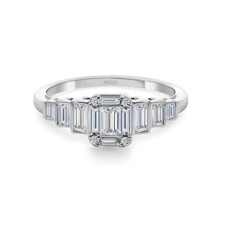 Minerva Diamond Ring 0.65Ct White Gold