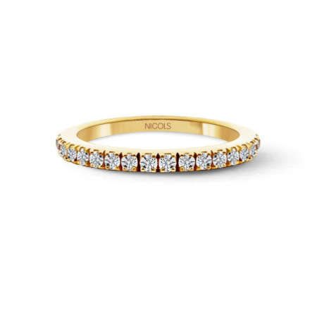 DAFNE BAND Yellow Gold Wedding Ring Diamond 0.38