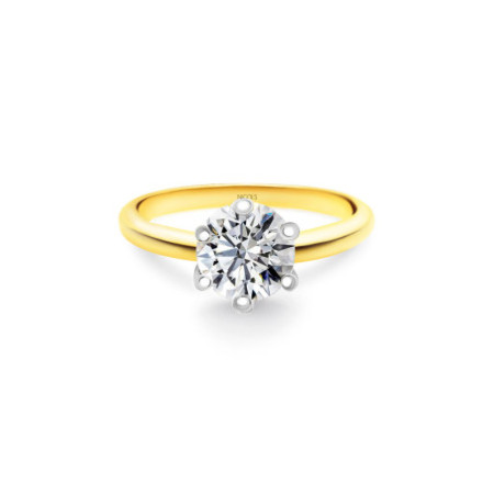 Wedding Ring 2.01 Carat Charlotte yellow gold and white gold