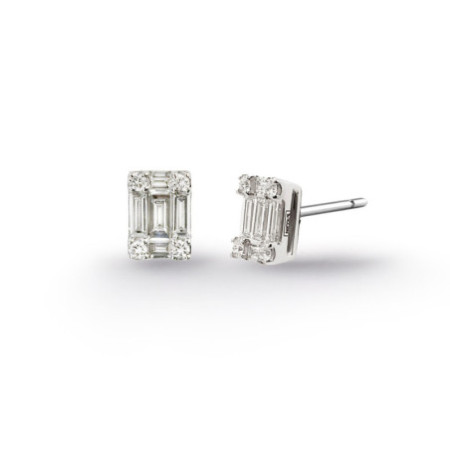 MINERVA Diamond Earrings 0.70 Square Studs