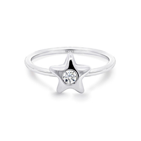 Star Solitaire Ring 0.08