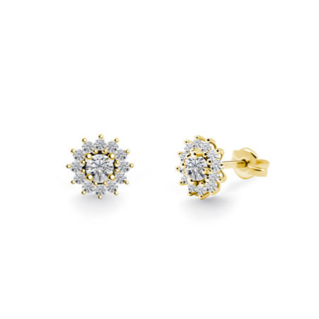 Margarita Diamond Earrings 0.60 Orla Flower Yellow Gold