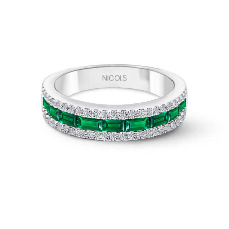 Emerald Ring Baguette Alliance Amelia