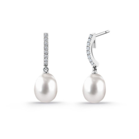 Pearl and Diamonds Bride Serenity Earrings 0.15