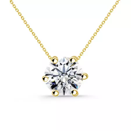 Diamond ALEXIA 0.55-1.00ct Solitaire Necklace Yellow Gold
