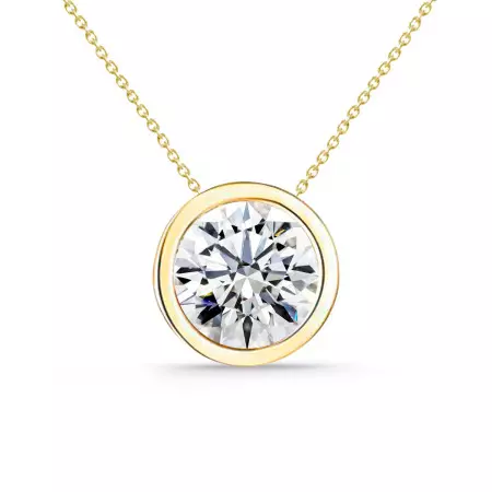 Sharon Diamond 0.55-1.00ct Solitaire Necklace Yellow Gold