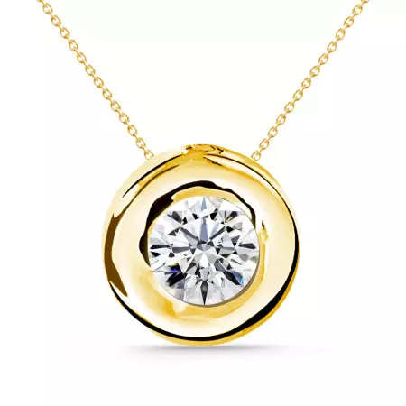 Collar Diamante Lady 0.55-1.00Ct Solitario Oro Amarillo