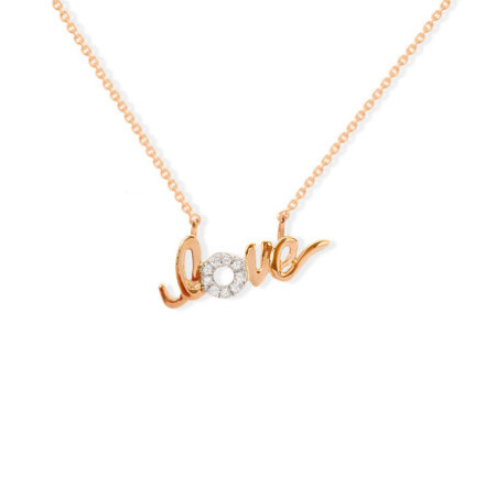 Diamond necklace LOVE MINI DETAILS