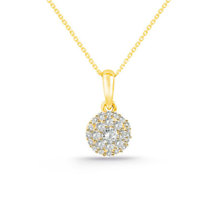 Colgante Diamantes Style 0.32 Oro Amarillo Pureza