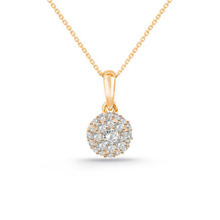 Colgante Diamantes Style 0.32 Oro Rosa Pureza