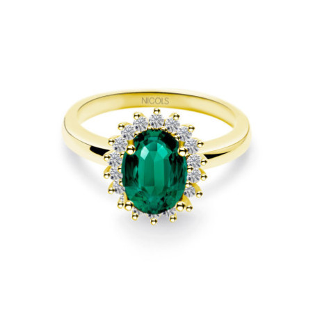 Dalia Emerald Ring 1.30 Yellow Gold